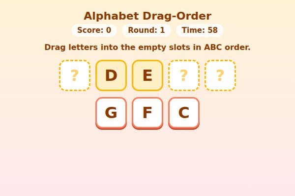 Alphabet Drag-Order