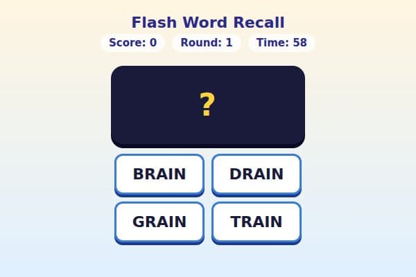 Flash Word Recall