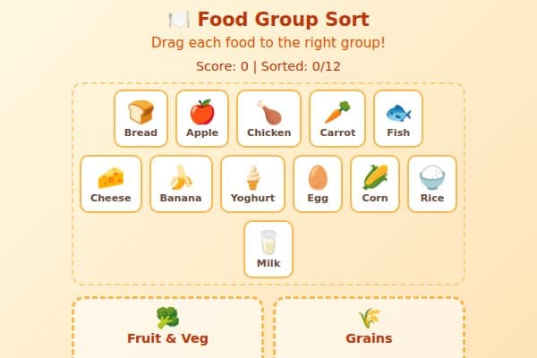 Food Group Sort