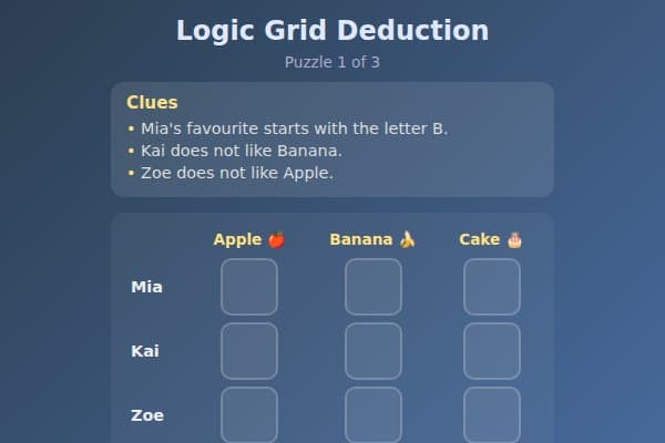 Logic Grid Deduction