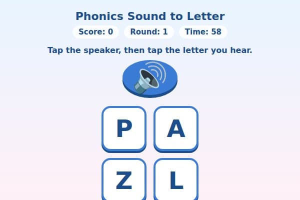Phonics Sound to Letter