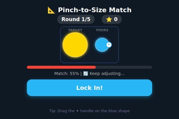 Pinch-to-Size Match