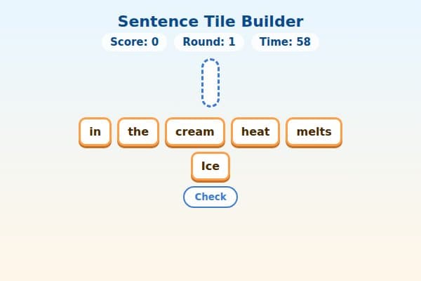 Sentence Tile Builder