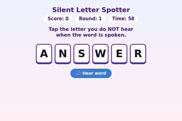 Silent Letter Spotter