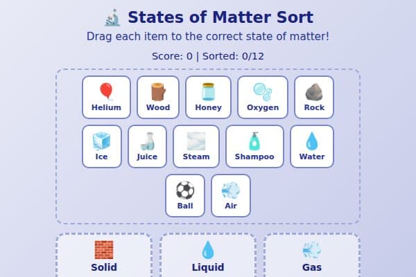 States of Matter Sort
