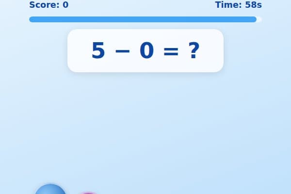 Subtraction Bubble Pop